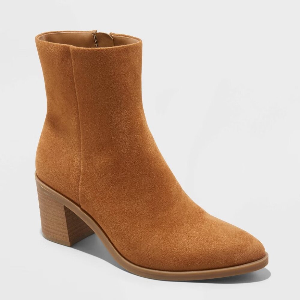 NEW Women's Gayle Western Ankle Boots - Universal Thread™ Tan 9.5